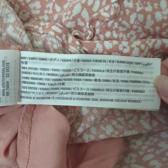 Abercrombie & Fitch Easy Waist Mini Dress, Color Dusty Pink Size XS - Picture 15 of 15